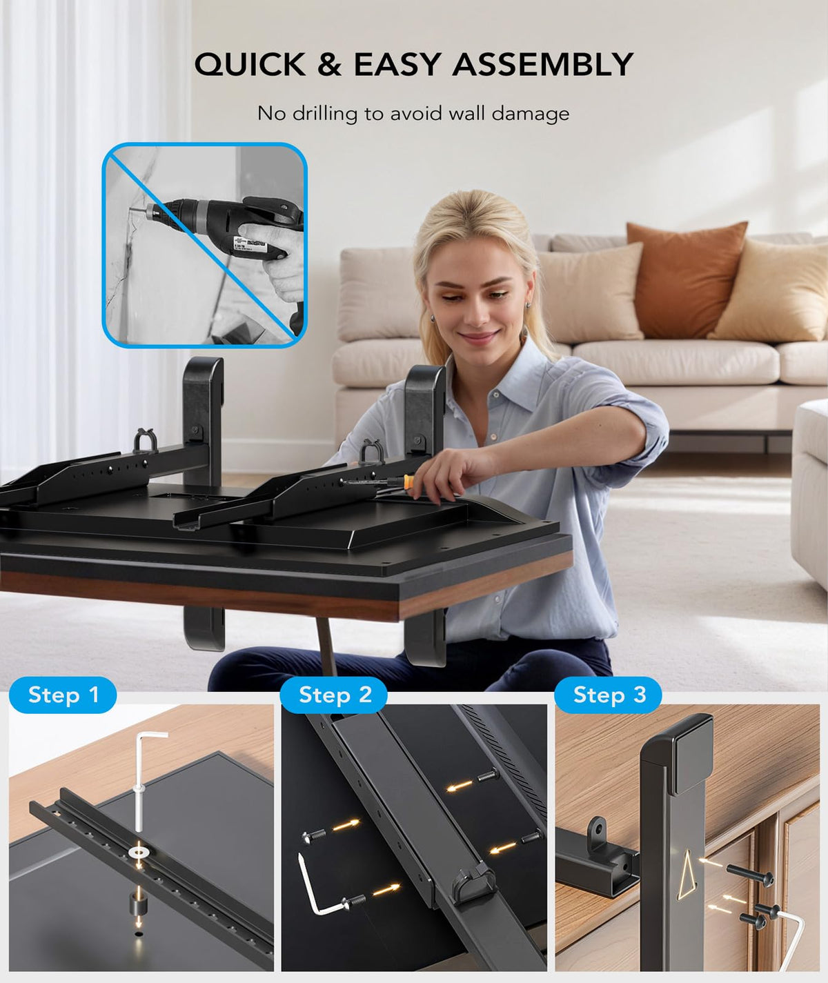 AX WABER hardware kit and manual included for fast, guided installation