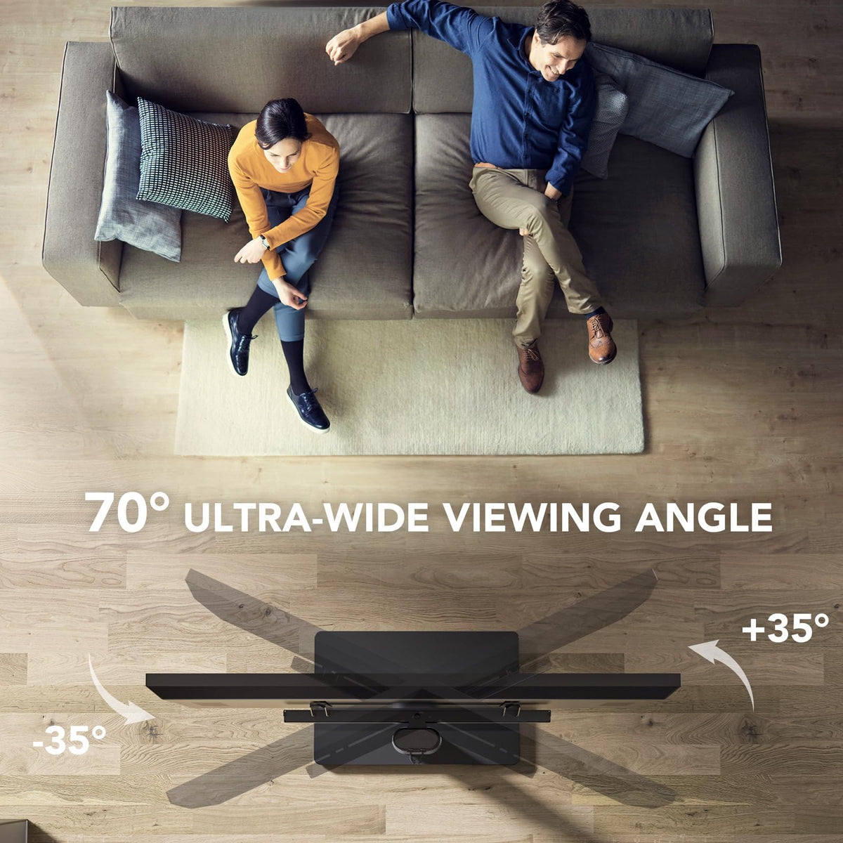 AX WABER height-adjustable stand adapts to different seating areas
