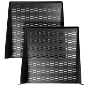 AXA AXCESSABLES 2U vented rack shelf left view keeps IT gear organized