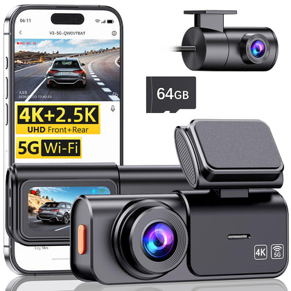 AXB front unit mounted on windshield showing clear 4K view benefit