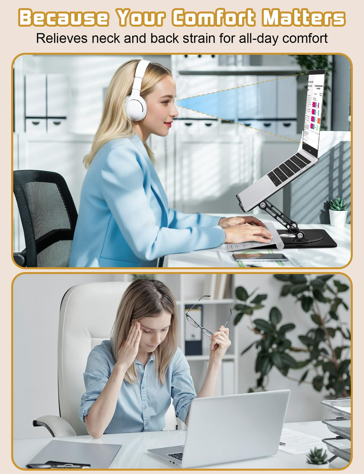 Axbima laptop in use on desk setup for comfortable work
