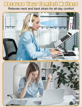 Axbima laptop in use on desk setup for comfortable work
