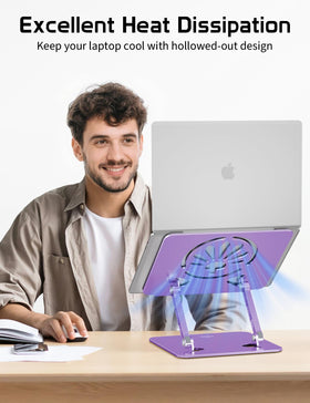 Axbima adjustable tilt on purple stand creates personalized viewing angles