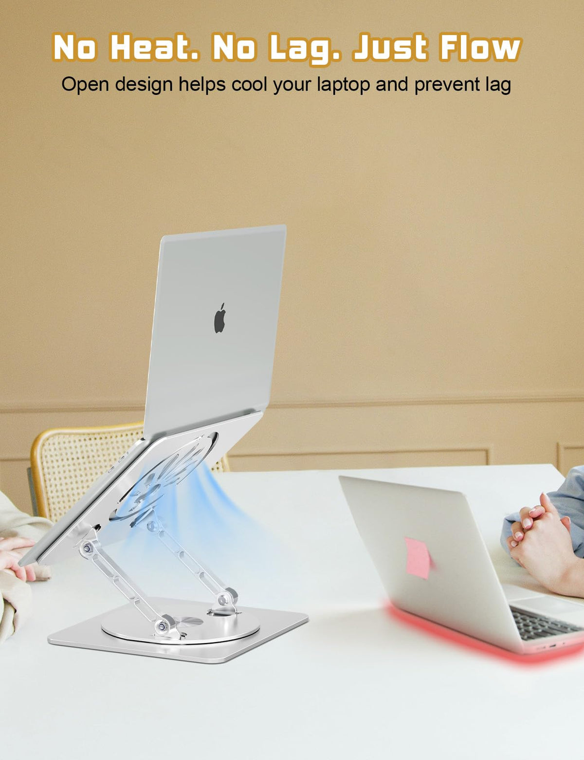 Axbima underside ventilation and pad boosting laptop cooling