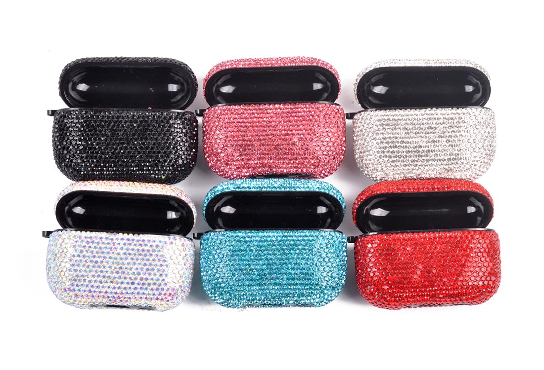 AXCUWS Sparkly Case AirPods Pro 3, close-up rhinestones add stylish protection.