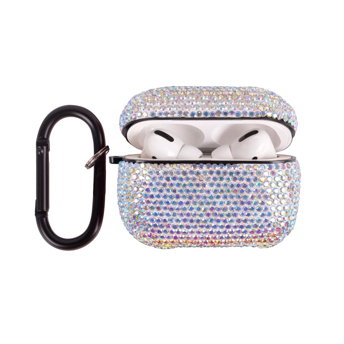 AXCUWS Sparkly Case for AirPods Pro 3, front view, precise fit and bling protection.