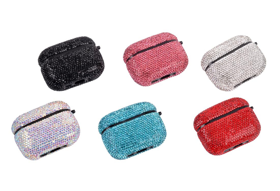 AXCUWS Sparkly Case AirPods Pro 3 with keychain for easy attachment.
