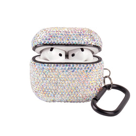 AXCUWS Sparkly Case for AirPods 4 front view highlights rhinestones and secure cover