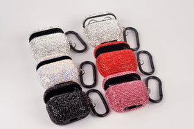 AXCUWS Sparkly Case AirPods 4 rhinestones closeup showing premium glitter