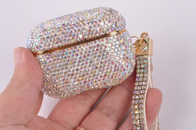 AXCUWS Sparkly Diamond Case AirPods Pro edge protection guards against scratches during travel