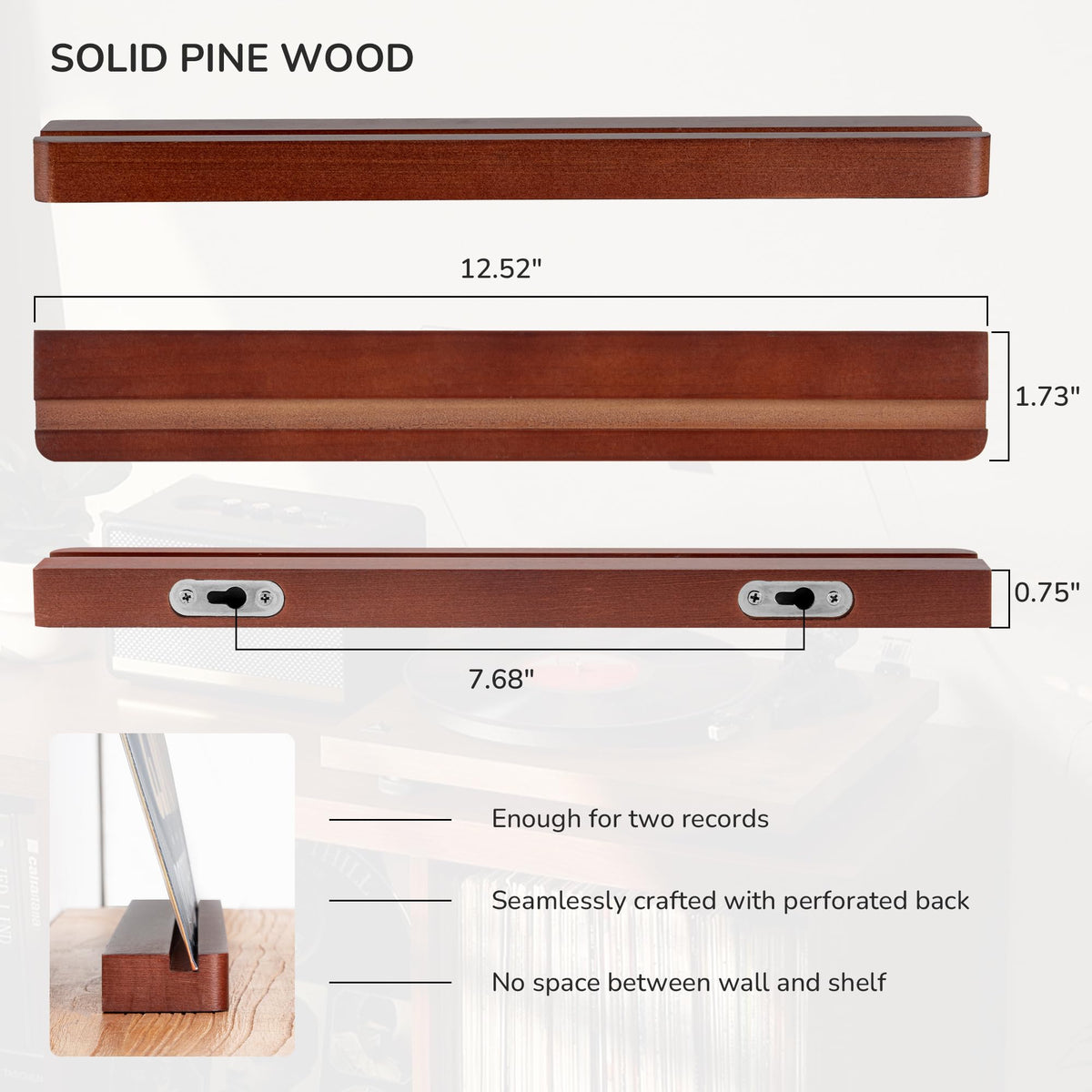 Axeman close-up pine grain showing finish and durable construction benefit for long-lasting display