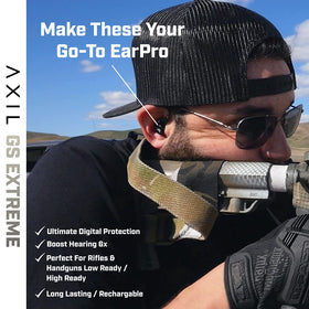 Axil GS Extreme 2.0 earbuds during workouts, secure fit.