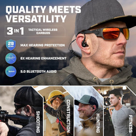 AXIL GS Extreme 2.0 worn earbuds showing a comfortable, secure fit during activity