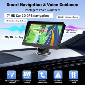 AXIOVINEX voice-guided directions on the 7-inch screen