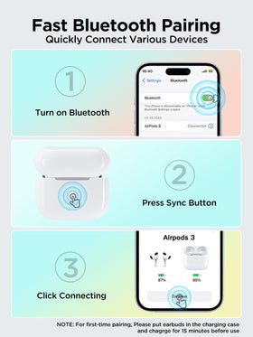 AXLIK AirPods 3rd Gen case open lid for auto-connect.