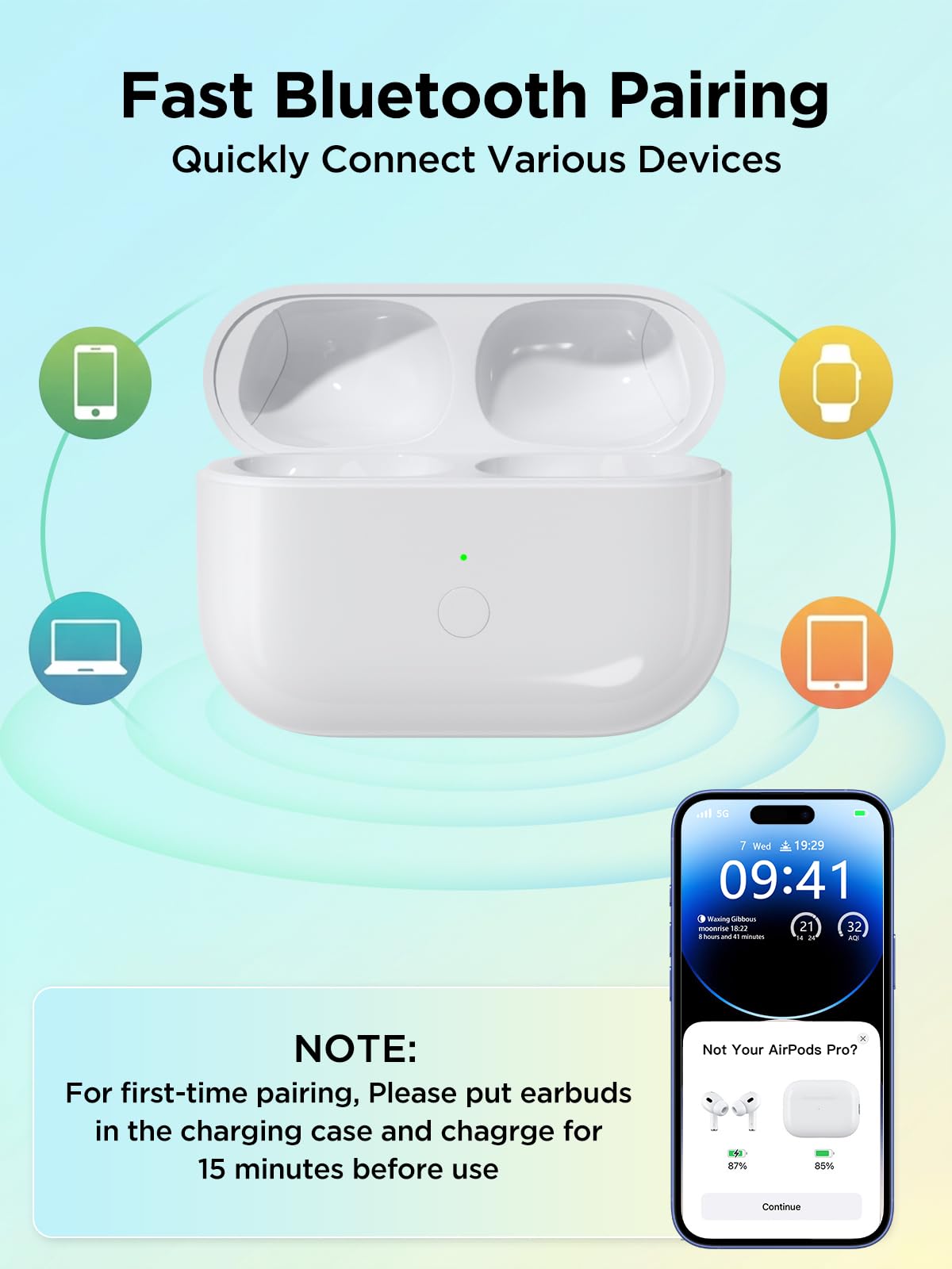 AXLIK AirPods Pro compact design fits pockets and bags.