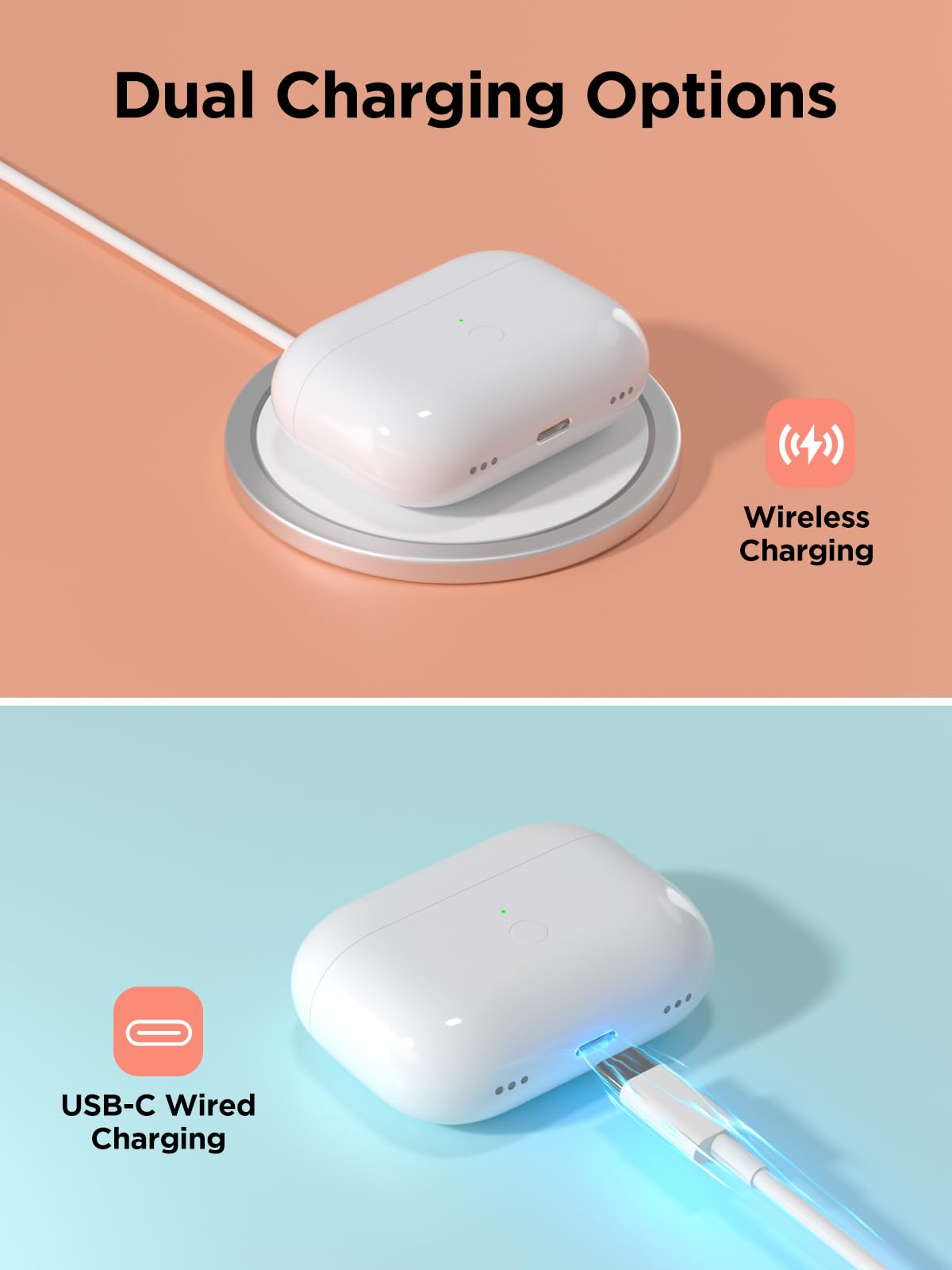 AXLIK AirPods Pro fast charging delivers quick power on the go.