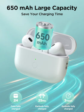 AXLIK AirPods Pro sync button enables fast Bluetooth pairing.