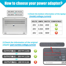 AYKLCZUU Lenovo ThinkPad charger front view emphasizes brand logo and reliable power.