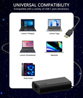 AYKLCZUU 65W USB-C charger for Ideapad line, versatile on-the-go power