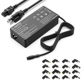 AYKLCZUU 90W charger with 16 tips for versatile laptop power on the go.