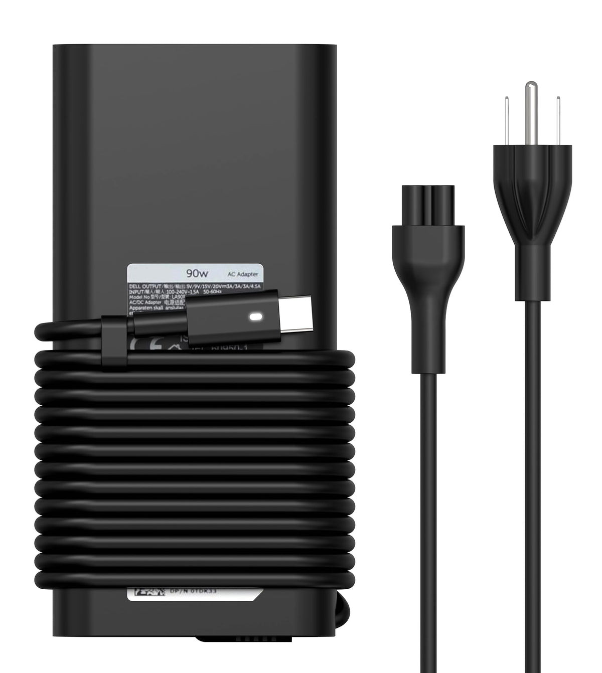 AYKLCZUU 90W USB-C adapter with Dell XPS connector for reliable charging on the go.
