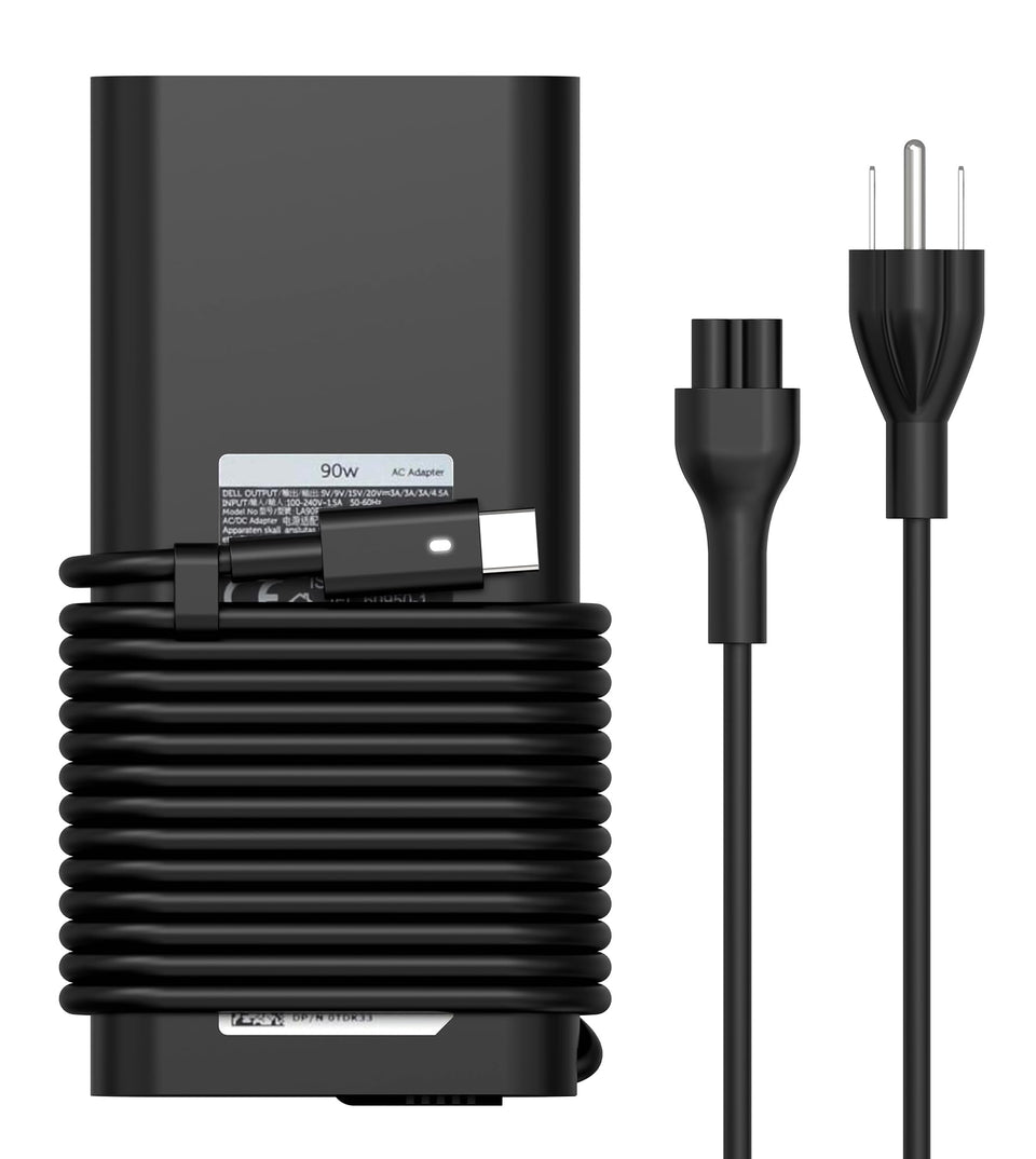 AYKLCZUU 90W USB-C adapter with Dell XPS connector for reliable charging on the go.