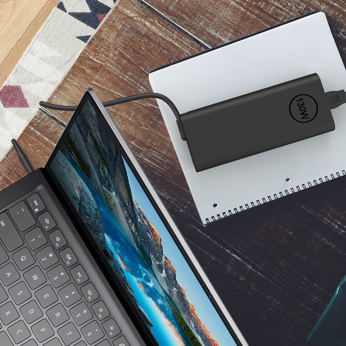 AYKLCZUU packed in laptop bag to highlight travel-ready convenience