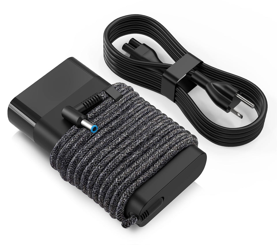AYKLCZUU slim 65W charger with blue tip for HP laptops
