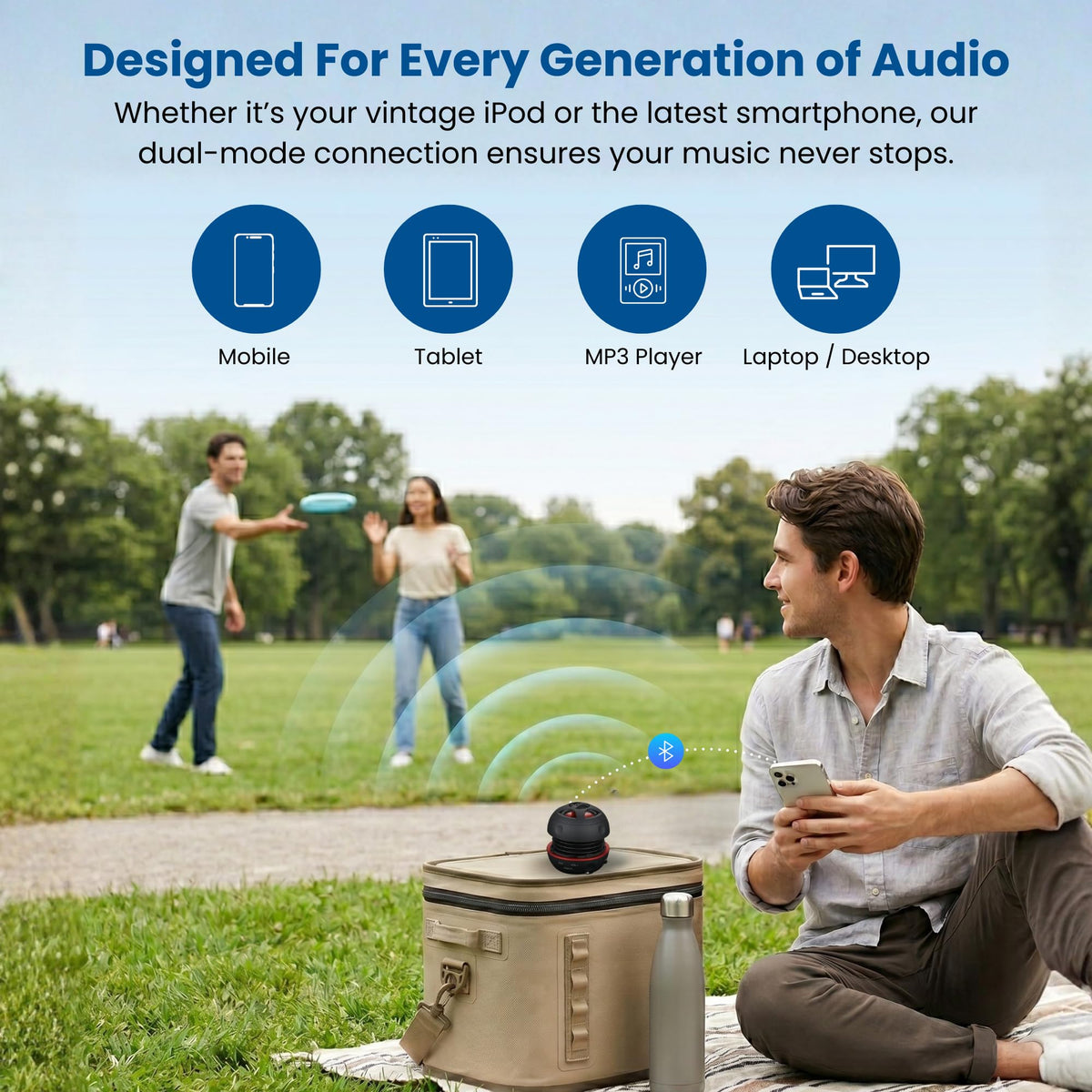 AYL Mini Speaker System with built-in mic for hands-free calls