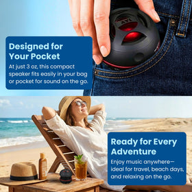 AYL Mini Speaker System on desk with laptop, ideal for small offices