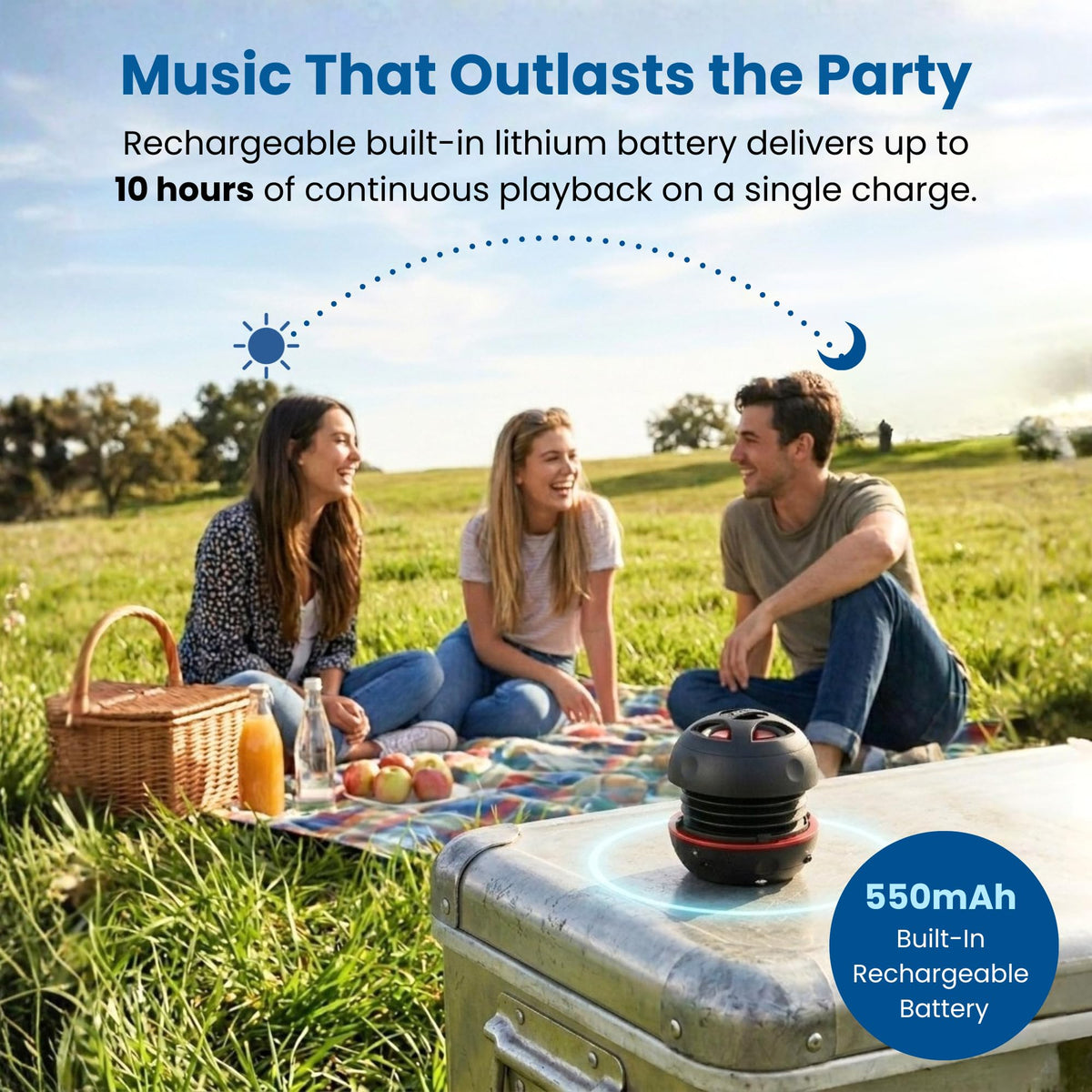 AYL Mini Speaker System connected to iPhone via 3.5mm for quick music