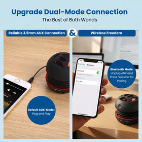 AYL Mini Speaker System side view, lightweight body for easy travel