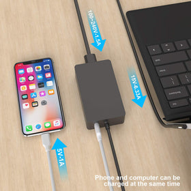 AYNEFF charger with 5.9ft cables supports flexible setup