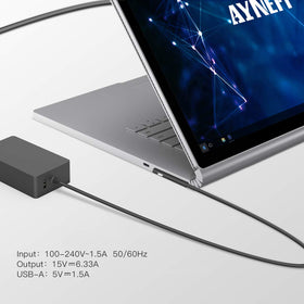 Compact side ports of AYNEFF charger ready for multi-device use