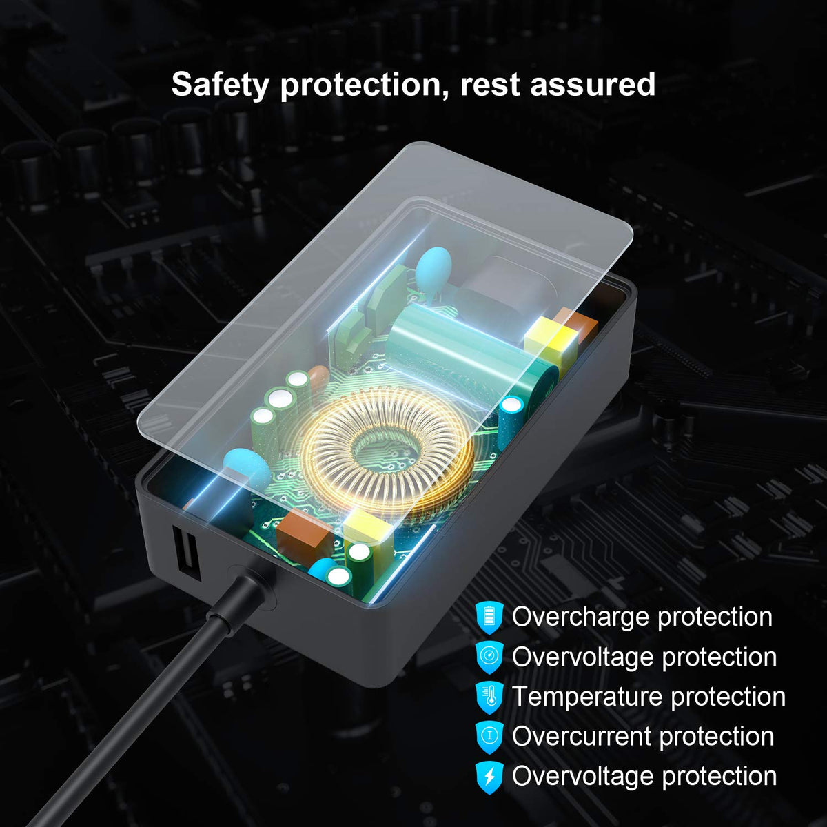 Compatible with Surface Laptop 4 and Pro series for versatile charging