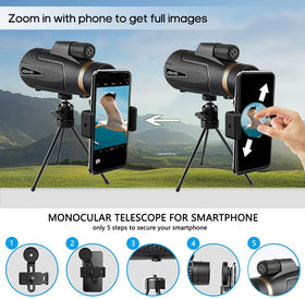 AYRAVIIO 12x60 monocular highlights concerts and travel scenes with bright detail