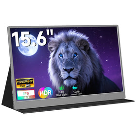 AYY front view of 15.6-inch monitor showing slim display and crisp image benefit portability