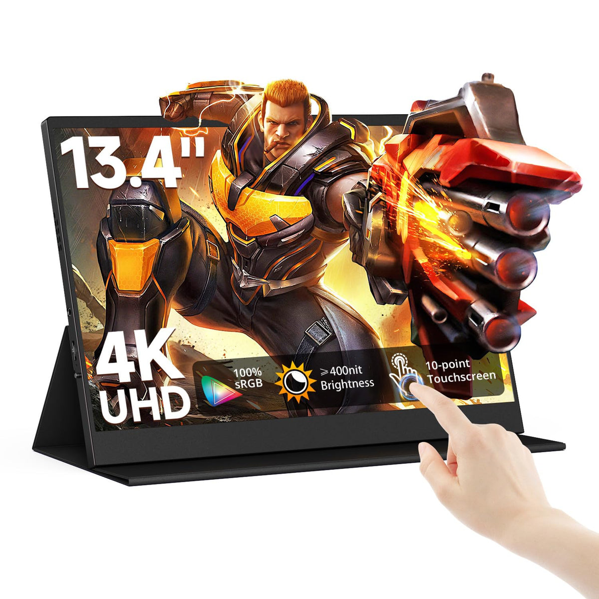 AYY 4K portable monitor 13.4-inch display for crisp on the go productivity