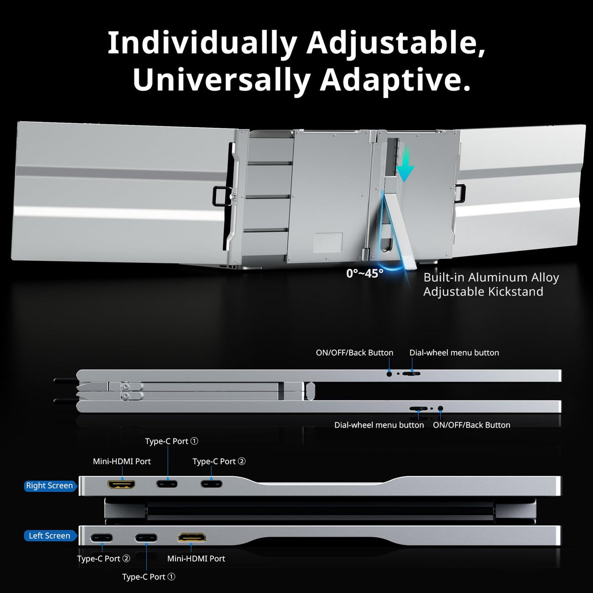 AYY Laptop Screen Extender compatible with MacOS and Windows including M-Series Macs