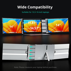AYY Travel-ready triple monitor for on-the-go professionals