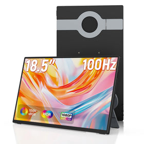 AYY 18.5-inch portable monitor front view showing vibrant 1080p display for on-the-go work.