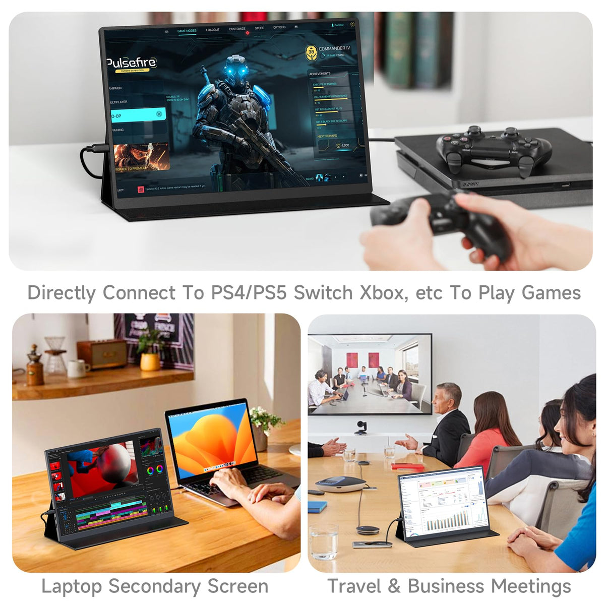 AYY PU leather case and stand offer protection and versatile positioning.
