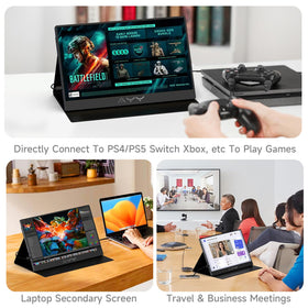 AYY smart cover folded as a multi-angle stand for stable typing and watching