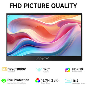 AYY close-up of matte IPS screen texture reducing glare for comfortable viewing