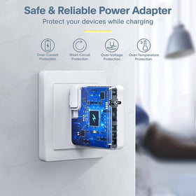 Azacvb compact foldable plug design for easy carry