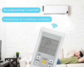 AZBME remote in use pointed at Daikin unit for reliable infrared control