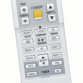 AZBME remote on living-room table demonstrating seamless home integration