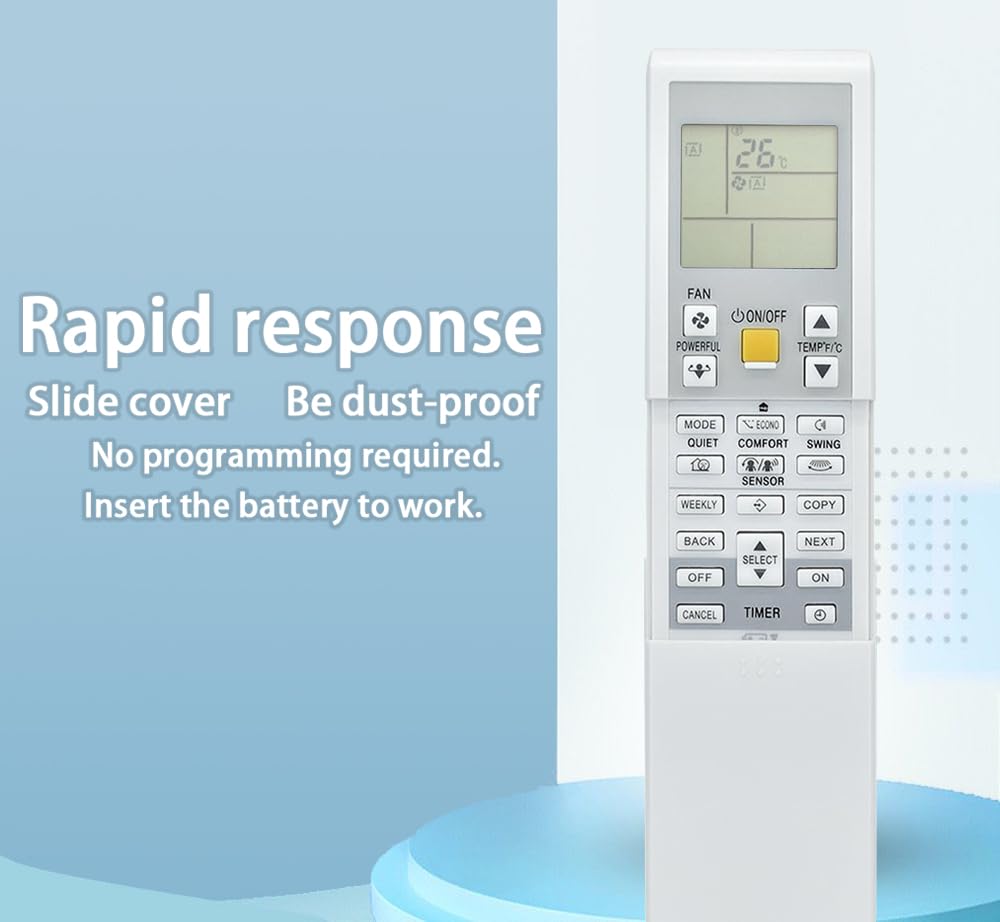 AZBME remote next to hand showing compact size for easy handling