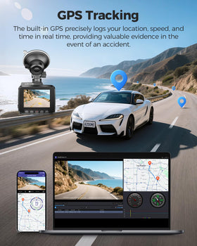 AZDOME GS63H GPS module logs route and speed data on the go